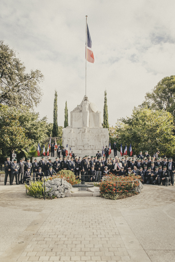 Photo commémorative prise lors du reportage photo réalisé pour l'association des fusiliers commandos marins à Toulon